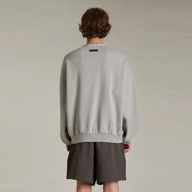 Fear of God Essentials SS24 Crewneck Sweater Dark Heather Oatmeal
