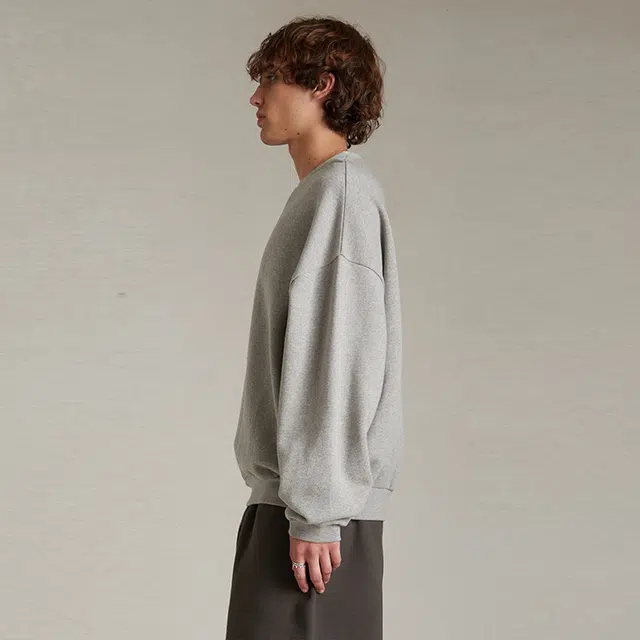Fear of God Essentials SS24 Crewneck Sweater Dark Heather Oatmeal