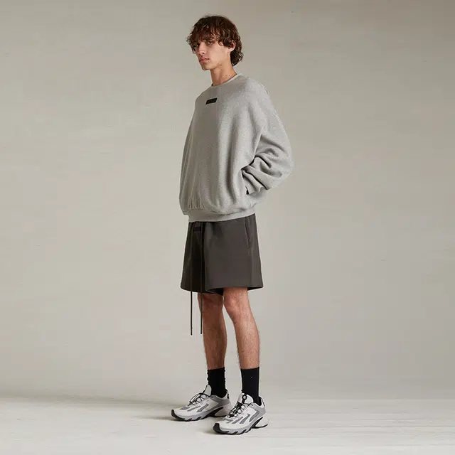 Fear of God Essentials SS24 Crewneck Sweater Dark Heather Oatmeal