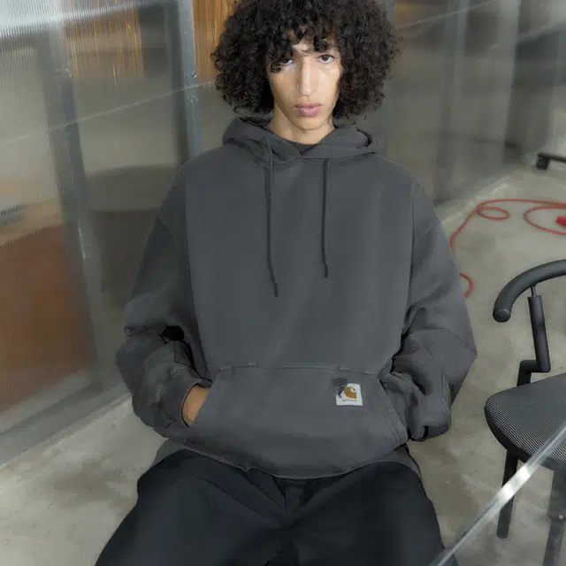 Carhartt WIP x Invincible FW24 Hooded Pigment Dyed Sweatshirt logo