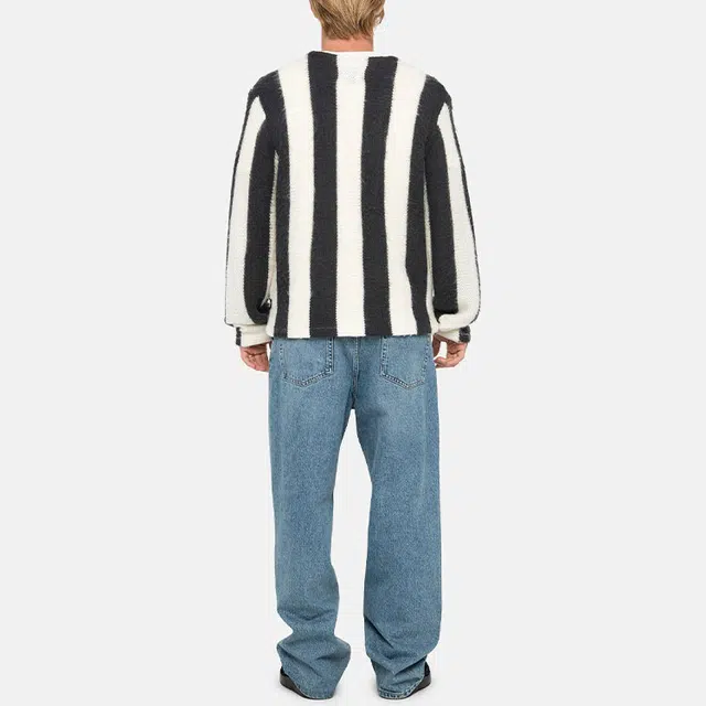 Stussy FW23 STRIPE BRUSHED CARDIGAN