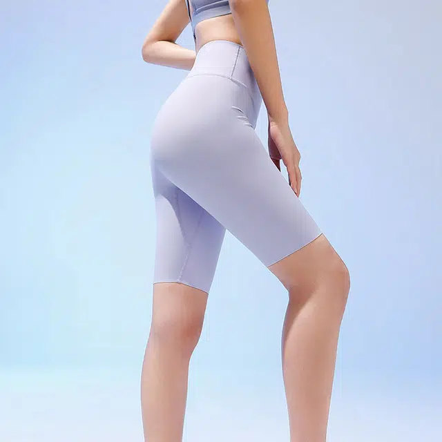 安踏 综训系列 纯色中腰健身运动短裤 女款 水光紫