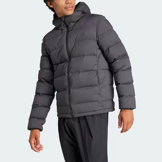 adidas Helionic Stretch Hooded Down Jacket 550Logo