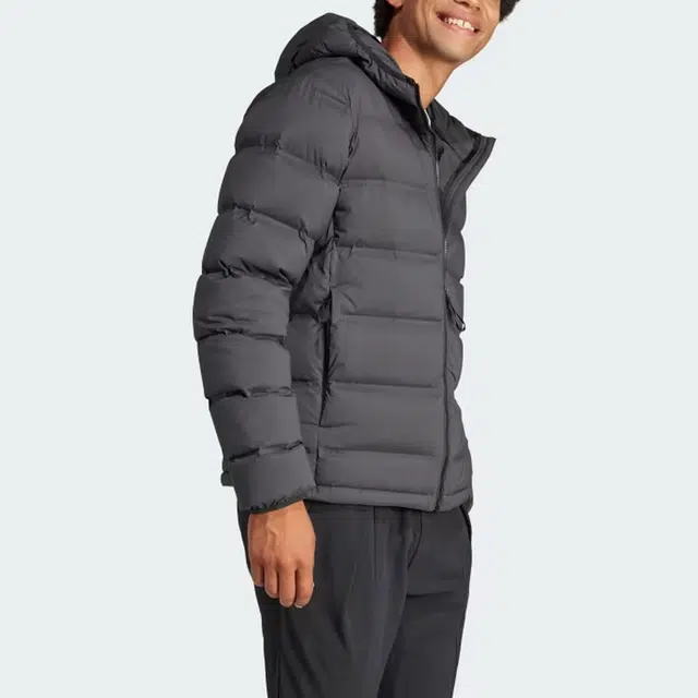 adidas Helionic Stretch Hooded Down Jacket 550Logo