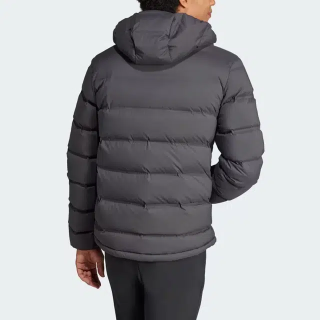 adidas Helionic Stretch Hooded Down Jacket 550Logo