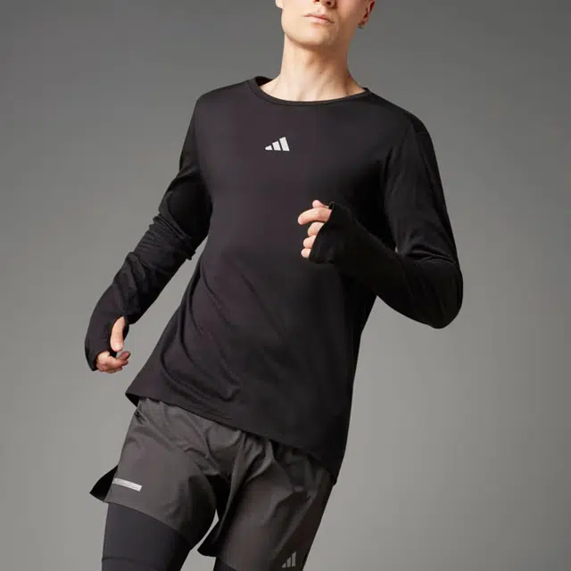 adidas Ultimate Running Conquer The Elements Merino Long Sleeve Long-Sleeve Top LogoT