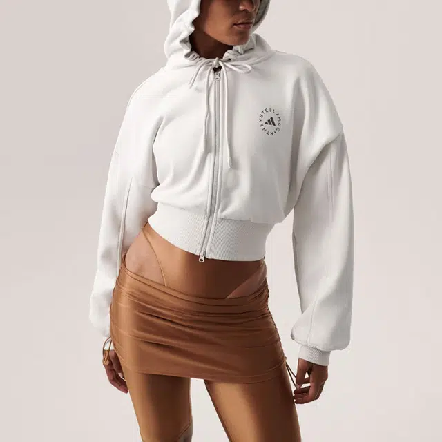 adidas x Stella McCartney SS24 Sportswear Cropped Hoodie Logo