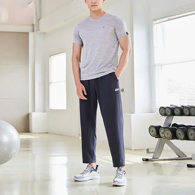乔丹 纯色直筒宽松梭织休闲裤 男款 铁灰色