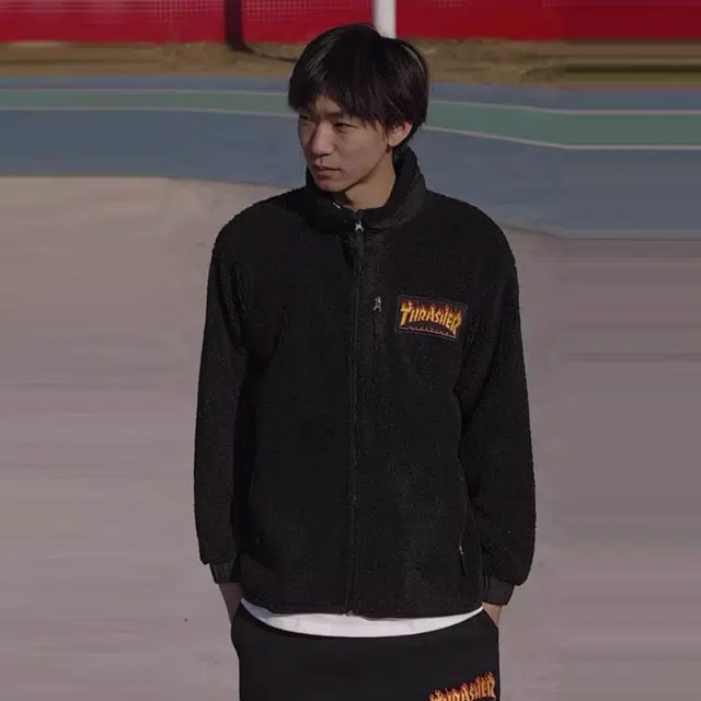 Thrasher Flame Shepherd Fleece Jacket Logo