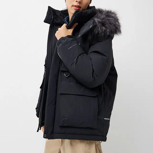 Columbia Detachable Hood Down Jacket Black