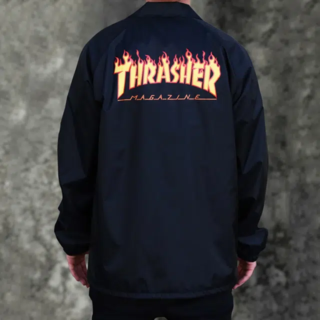 Thrasher Flame Coach Jacket Logo