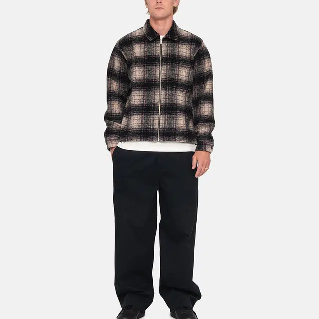 Stussy FW23 WOOL PLAID ZIP SHIRT