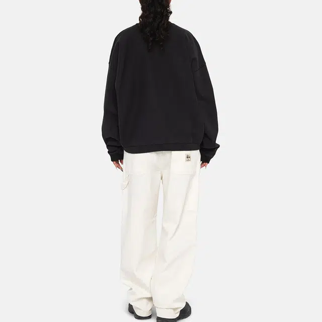 Stussy FW23 VARSITY OVERSIZED CREW Logo