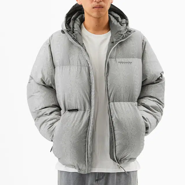 Thisisneverthat FW23 PERTEX DSN Hooded Down Jacket Grey