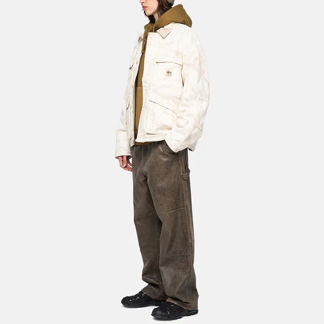 Stussy FW23 Shop Jacket White
