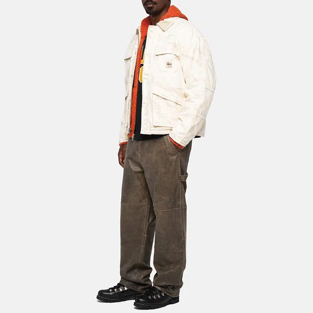 Stussy FW23 Shop Jacket White