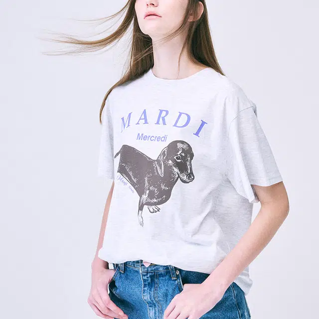 MARDI MERCREDI FW24 TSHIRT DDANJI_HEATHER PURPLE T