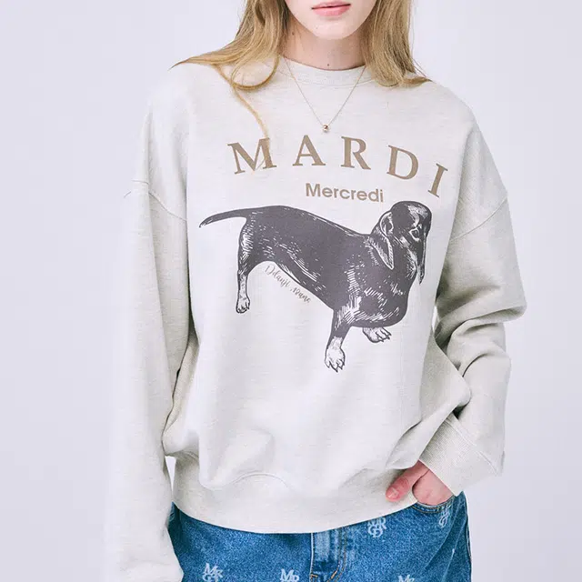 MARDI MERCREDI FW24 SWEATSHIRT DDANJI_OATMEAL BEIGE