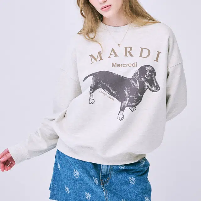 MARDI MERCREDI FW24 SWEATSHIRT DDANJI_OATMEAL BEIGE