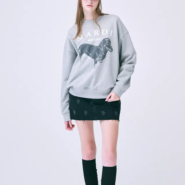 MARDI MERCREDI FW24 SWEATSHIRT DDANJI_GREY WHITE