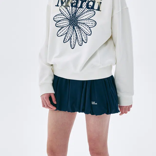 MARDI MERCREDI SS25 VOLUME MINI SKIRT_NAVY