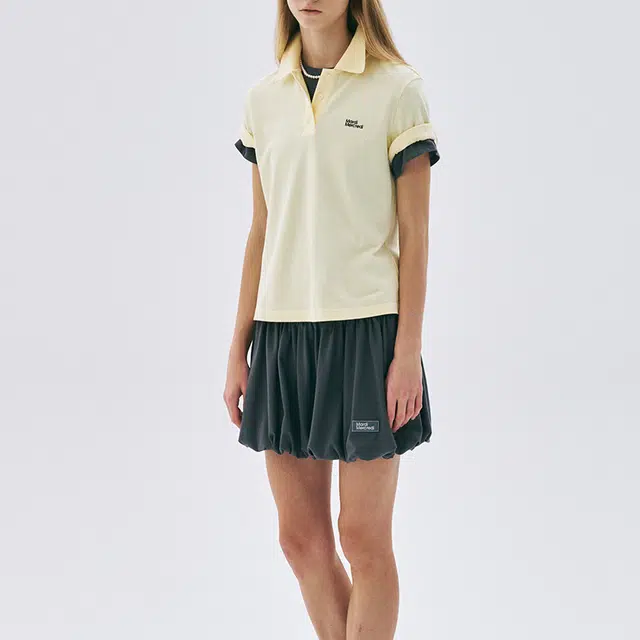 MARDI MERCREDI SS25 VOLUME MINI SKIRT_CHARCOAL