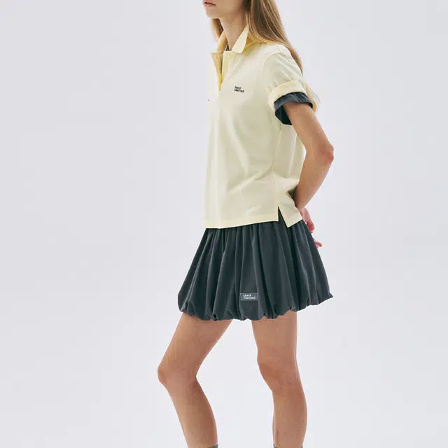 MARDI MERCREDI SS25 VOLUME MINI SKIRT_CHARCOAL