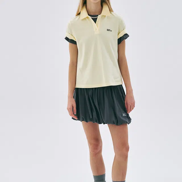 MARDI MERCREDI SS25 VOLUME MINI SKIRT_CHARCOAL