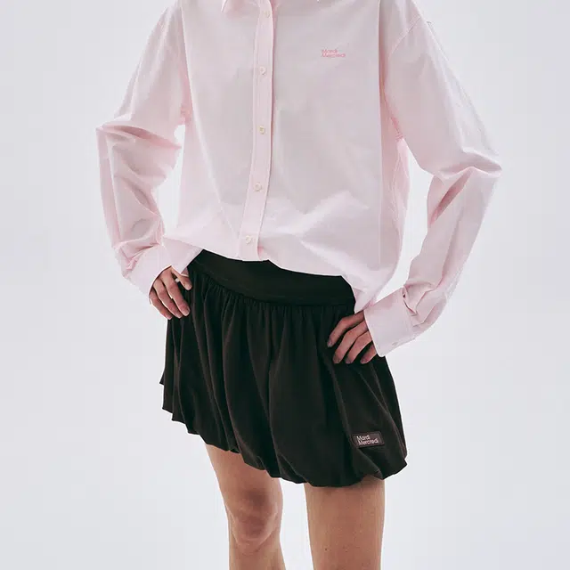 MARDI MERCREDI SS25 VOLUME MINI SKIRT_BROWN