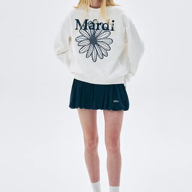 MARDI MERCREDI SS25 VOLUME MINI SKIRT_NAVY