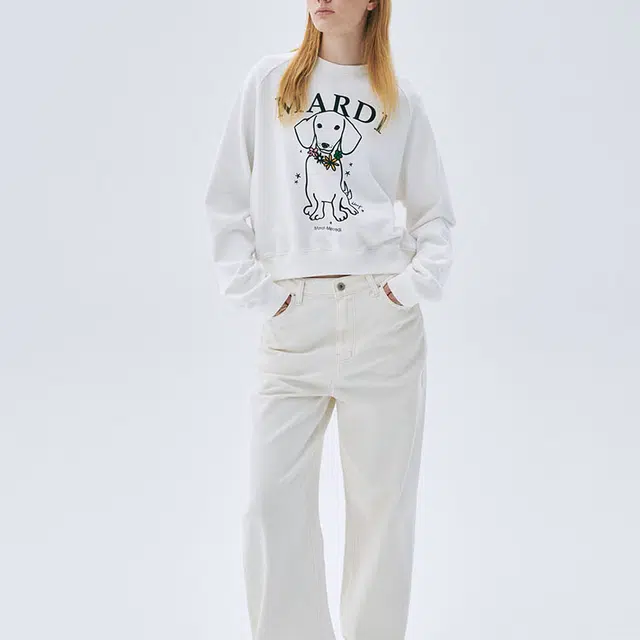 MARDI MERCREDI SS25 SWEATSHIRT SWING THE TAIL DDANJI FLOWER NECKLACE