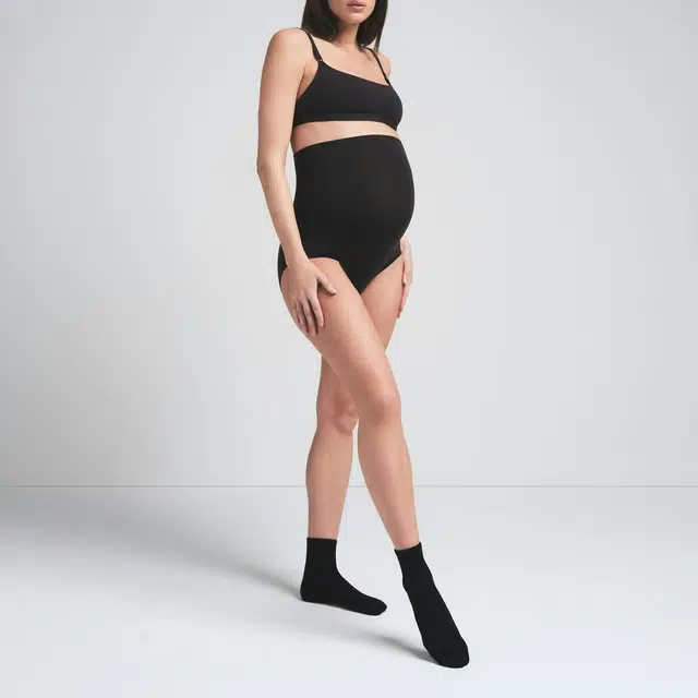 SKIMS SS25 COTTON JERSEY MATERNITY HIGH-WAISTED BRIEF