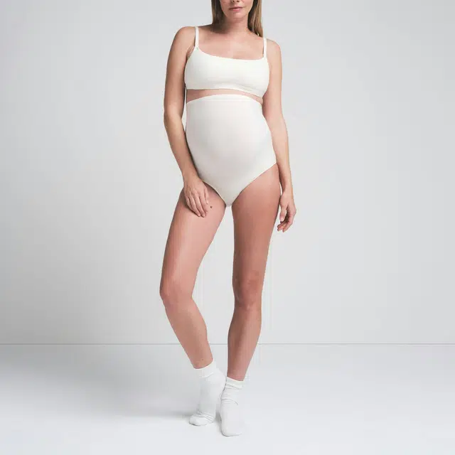 SKIMS SS25 COTTON JERSEY MATERNITY HIGH-WAISTED BRIEF