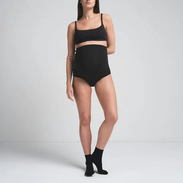 SKIMS SS25 COTTON JERSEY MATERNITY HIGH-WAISTED BRIEF