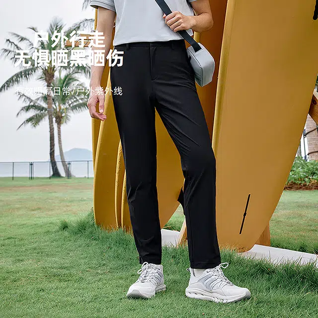 探路者 运动简约纯色直筒休闲裤 男款