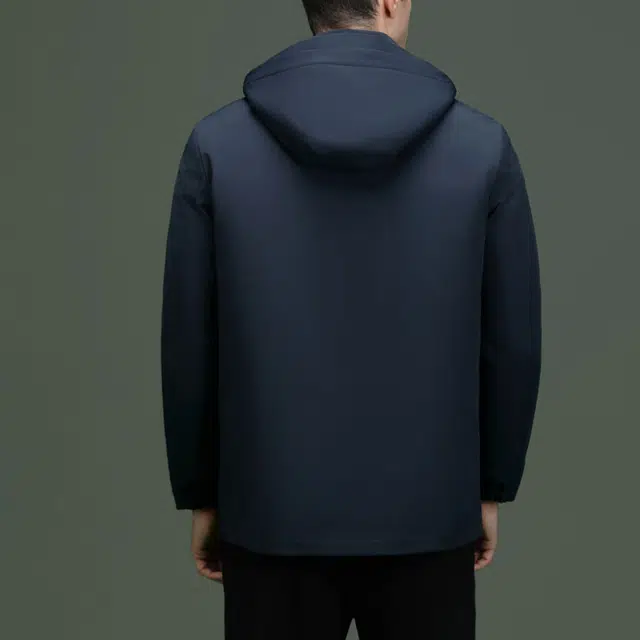 恒源祥 纯色拉链直筒羽绒服 男款