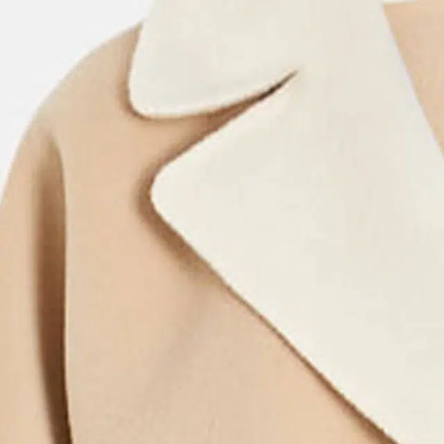 MaxMara Logo Tie Double-Faced Coat Beige