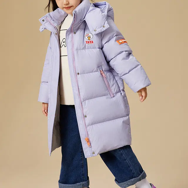 鸭鸭 字母印花连帽长袖加厚羽绒服 儿童款