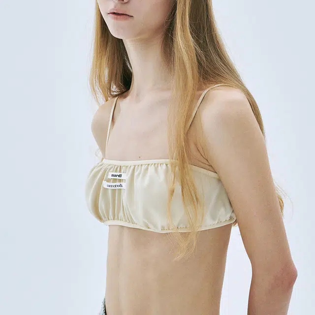 MARDI MERCREDI SS25 SATIN LAYERED BUSTIER DOUBLE LABEL_CREAM