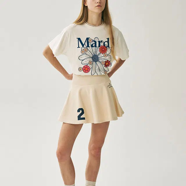 MARDI MERCREDI SS25 TSHIRT FLOWERMARDI BLOSSOM_CREAM T