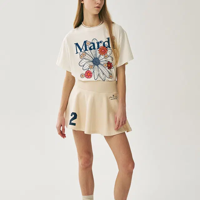 MARDI MERCREDI SS25 TSHIRT FLOWERMARDI BLOSSOM_CREAM T
