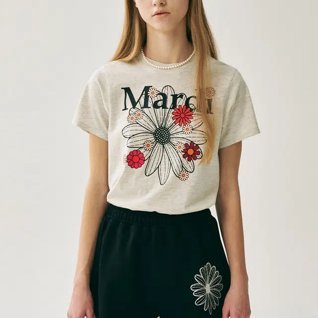 MARDI MERCREDI SS25 SLIM TSHIRT FLOWERMARDI BLOSSOM T