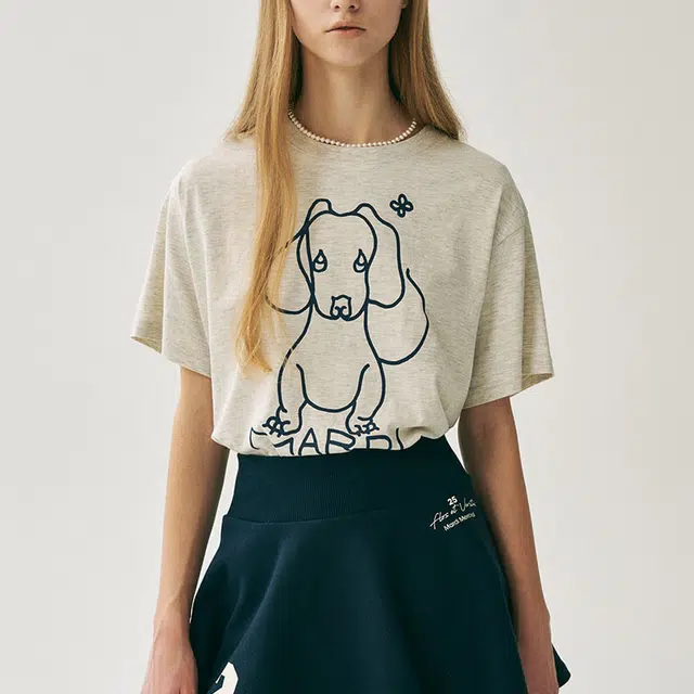 MARDI MERCREDI SS25 TSHIRT DDANJI CH.02_OATMEAL NAVY T