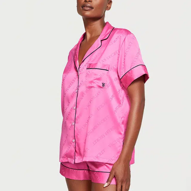 Victoria's Secret Satin Short Pajama SetHollywood Pink