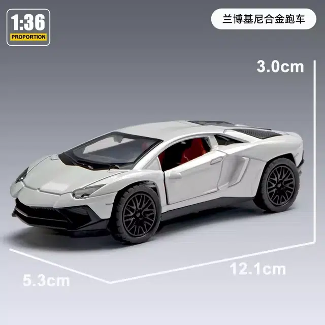 卡威 合金兰博基尼迷你 小汽车跑车赛车回力 成品模型