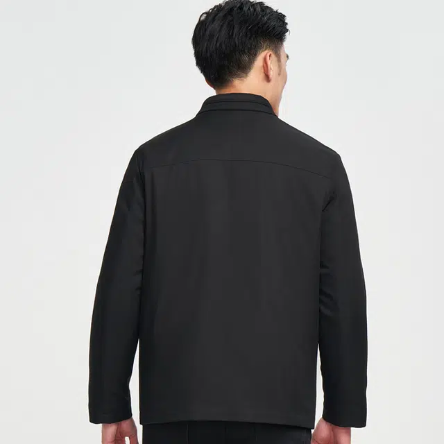 才子 拉链立领商务简约休闲纯色羽绒服 男款