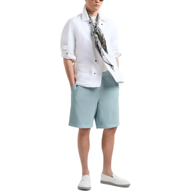 阿玛尼 松紧刺绣百慕大休闲短裤 男款