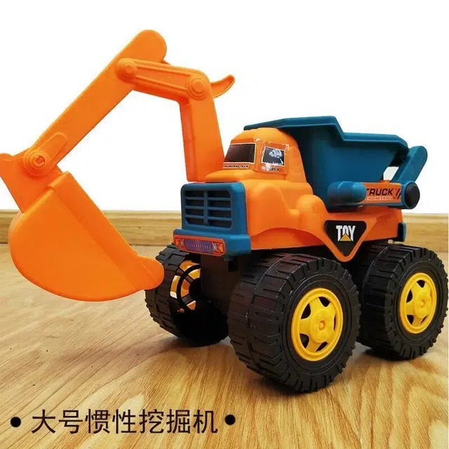 小牧马 特大挖掘机惯性工程车 超大号推土车 挖沙铲车 玩具