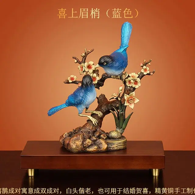 钵提 全铜喜上眉梢 工艺雕像 蓝色款 潮流衍生品