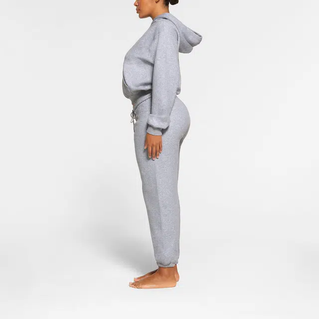 skims COTTON FLEECE CLASSIC HOODIE HEATHER GREY